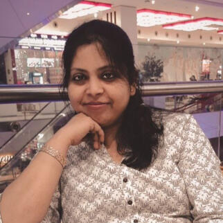 Portrait of Shrabani Dasgupta.